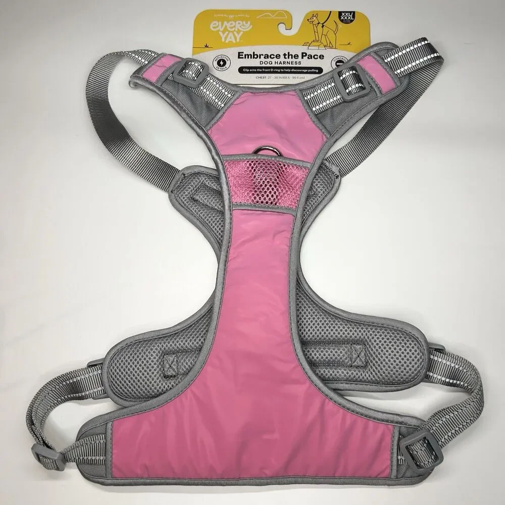 EveryYay Embrace the Pace Pink Front Walking Reflective Dog Harness, XXL / XXXL